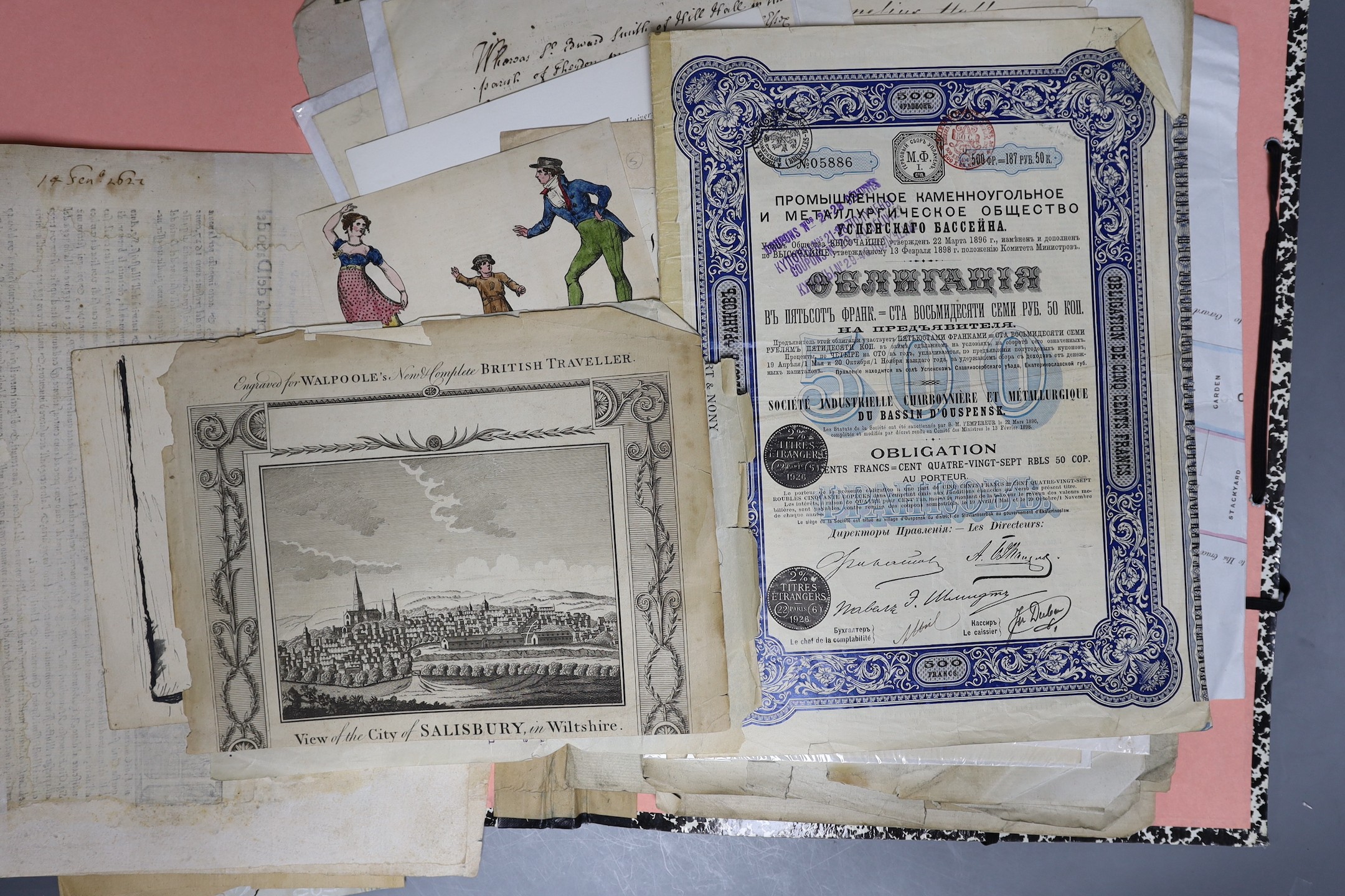 A Victorian scrap album and mixed ephemera